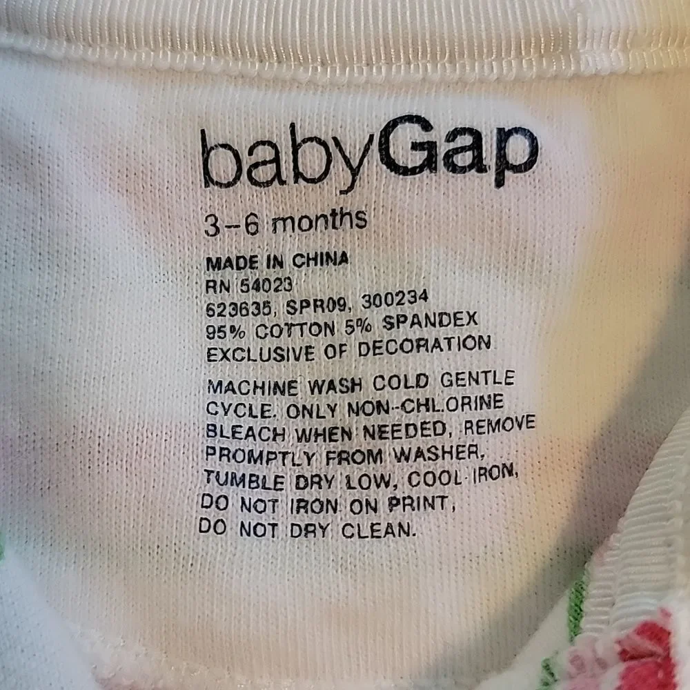 GAP WHITE STRIPED POLO DRESS WITH ATTACHED ONESIE, SIZE 3-6 MONTHS